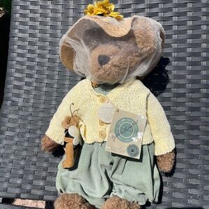 Boyds Bears Plush Bear in Yellow Sweater and Sage Green Pants